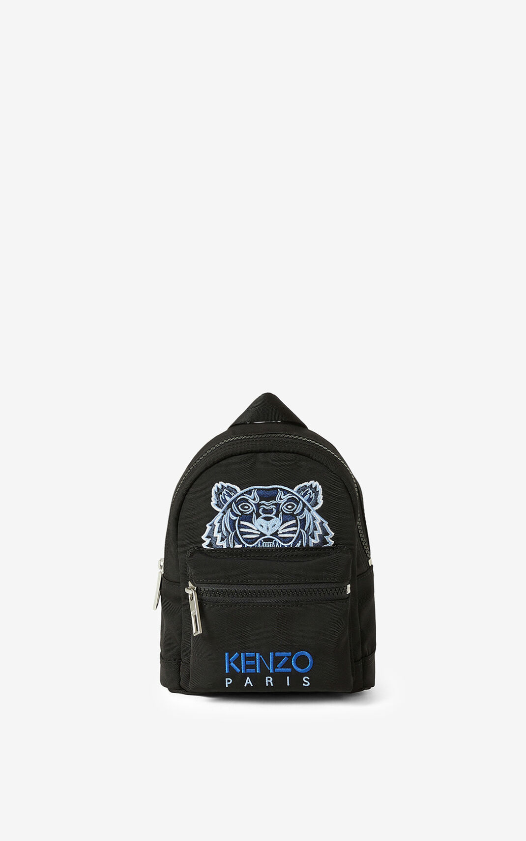 Kenzo Mini Kanvas Kampus Tiger Sırt Çantası Erkek Siyah | 9172-URPAO